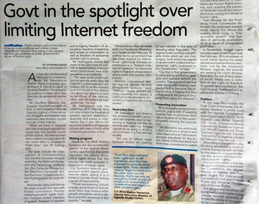 Gov’t in the Spotlight over limiting Internet Freedom