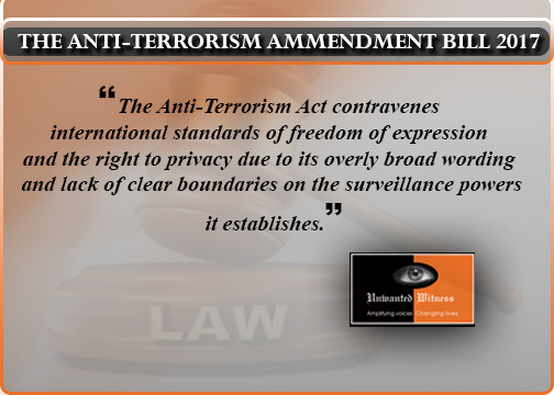 GoU Tables Amendments to the Anti-Terrorism Act, 2002 (as amended 2015).